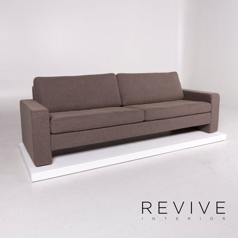 Cor Conseta Stoff Sofa Garnitur Braun Hellbraun 