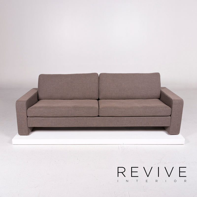 Cor Conseta Stoff Sofa Garnitur Braun Hellbraun 