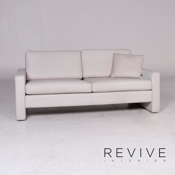 Cor Leder Sofa Grau Zweisitzer Couch #9481