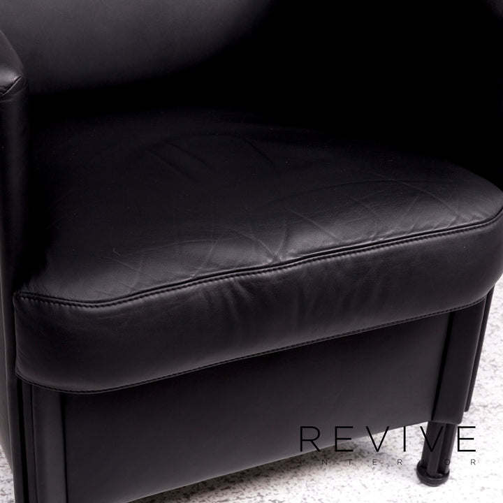 Cor Leder Sessel Schwarz #10154