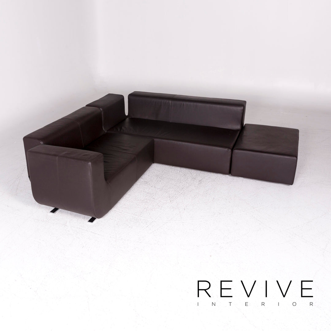 Cor Nuba Designer Leder Ecksofa Braun Sofa Couch #9491