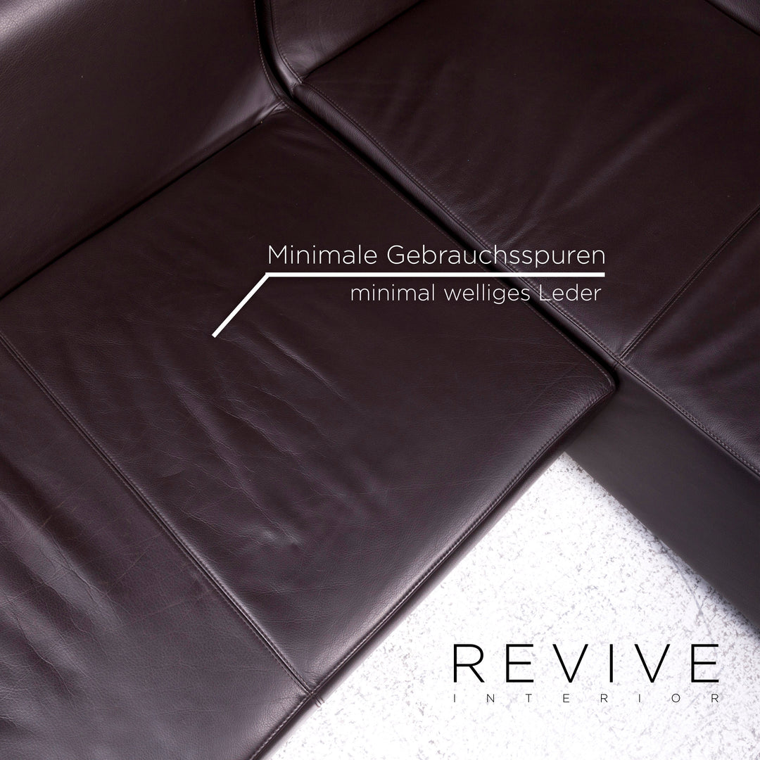 Cor Nuba Designer Leder Ecksofa Braun Sofa Couch #9491