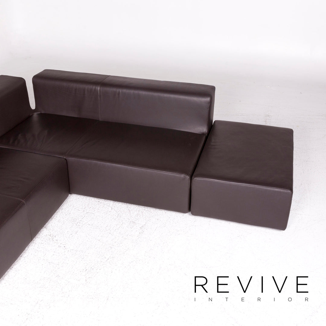 Cor Nuba Designer Leder Ecksofa Braun Sofa Couch #9491