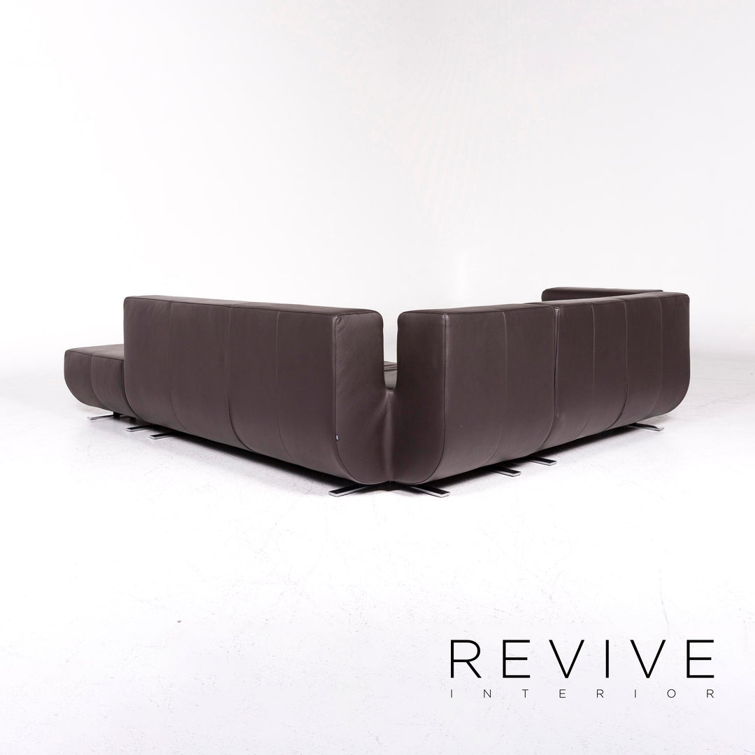 Cor Nuba Designer Leder Ecksofa Braun Sofa Couch #9491