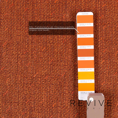 Cor Nuba Orange Stoff Sofa Garnitur 1x Dreisitzer 1x Hocker #12156