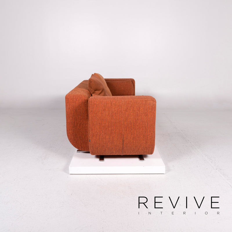 Cor Nuba Orange Stoff Sofa Garnitur 1x Dreisitzer 1x Hocker 