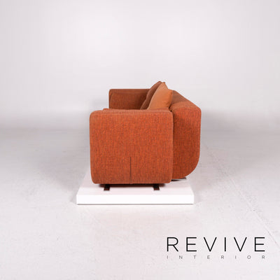 Cor Nuba Orange Stoff Sofa Garnitur 1x Dreisitzer 1x Hocker #12156
