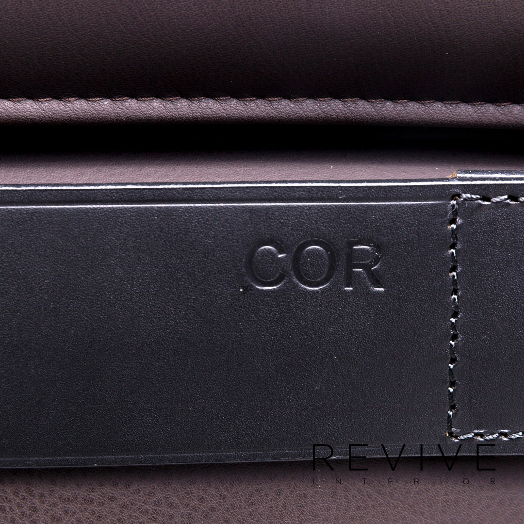 Cor Sinus Leather Armchair Stool Brown #9003
