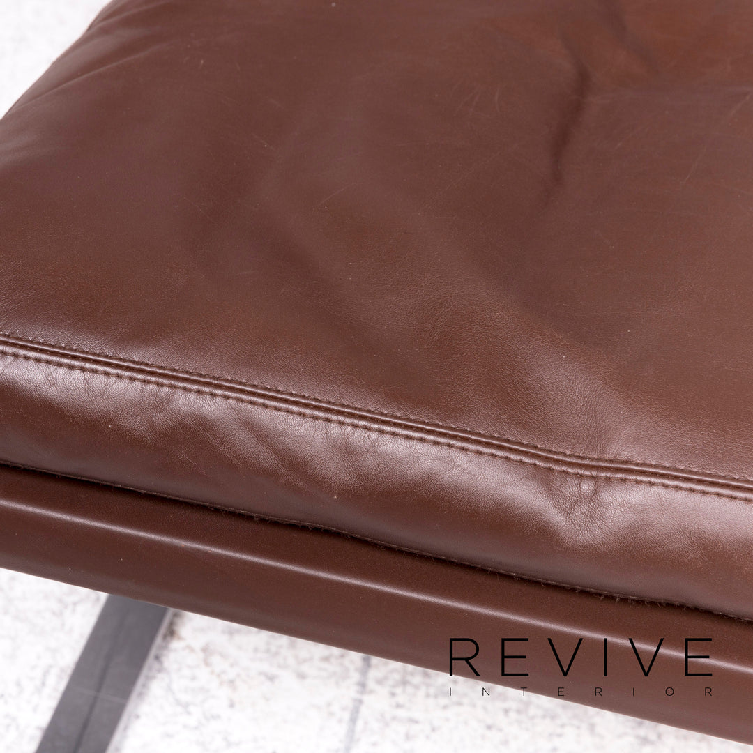 Cor Swing designer leather armchair brown by Reinhold Adolf genuine leather chair #8618