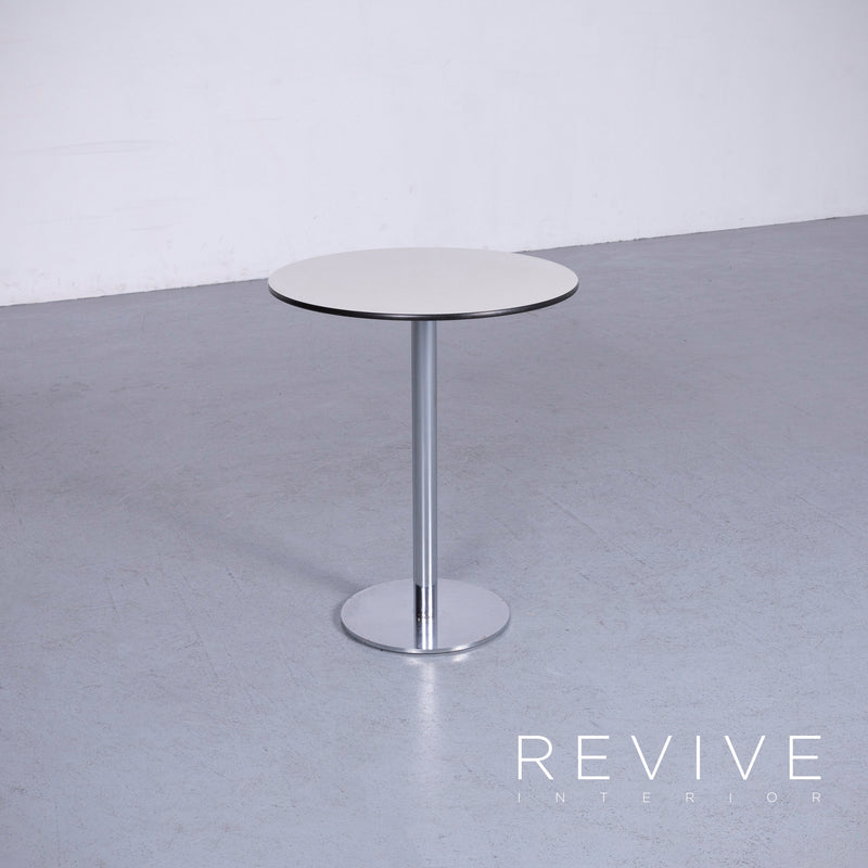 Designer Metall Tisch Grau-Silber Swiss Air Lounge 