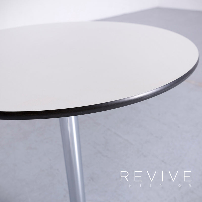Designer Metall Tisch Grau-Silber Swiss Air Lounge 