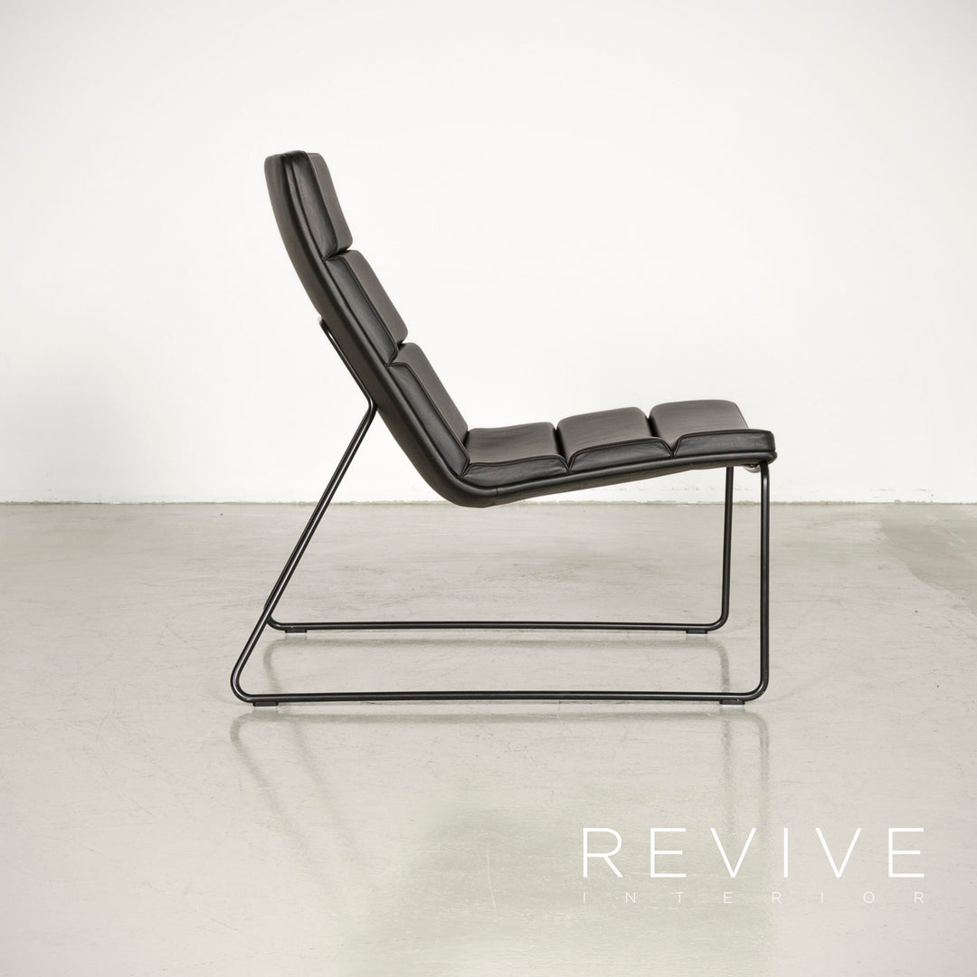 Dietiker Relounge 6400 armchair black by Urs &amp; Carmen Greutmann-Bolzern genuine leather chair #7204