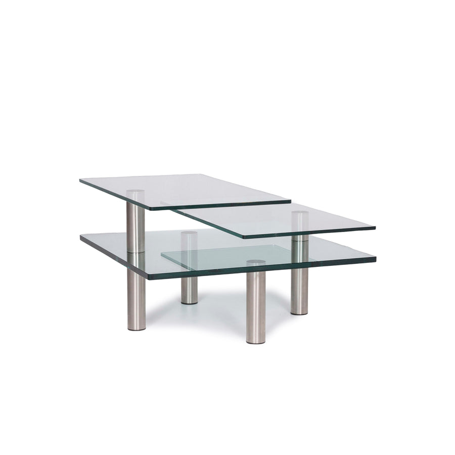 Draenert Imperial Glass Coffee Table Silver Table #10764