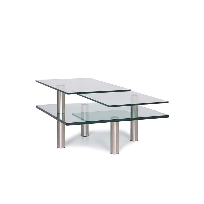 Draenert Imperial Glas Couchtisch Silber Tisch 