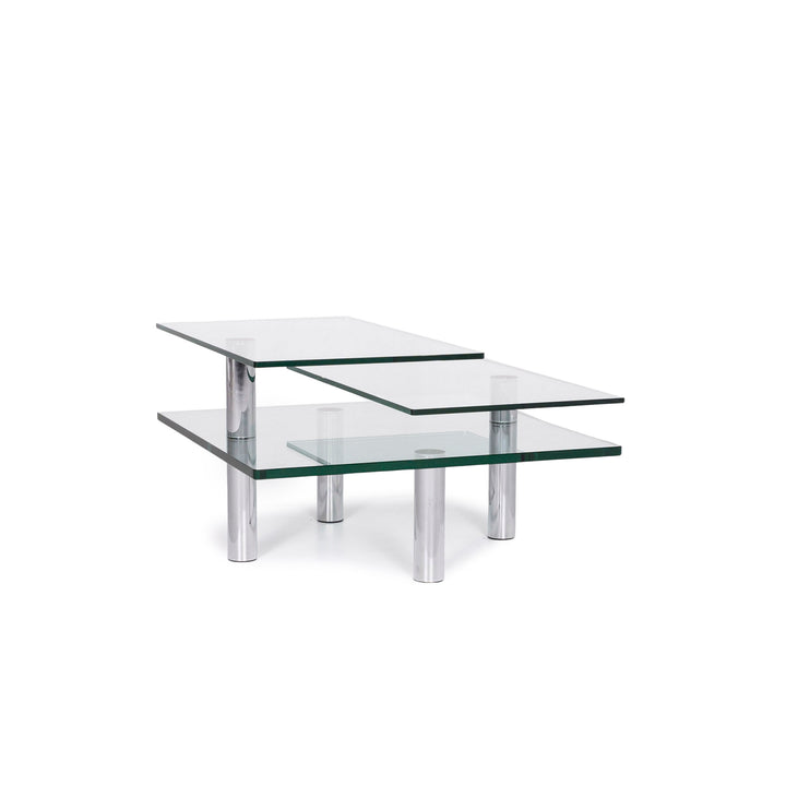 Draenert Imperial Glass Coffee Table Silver Table #11030