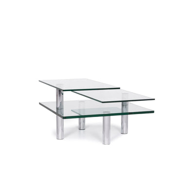 Draenert Imperial Glas Couchtisch Silber Tisch #11030