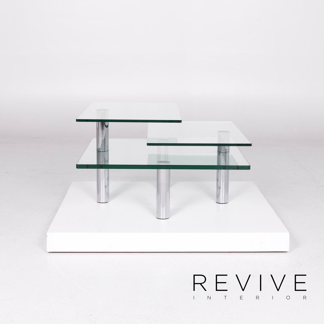 Draenert Imperial Glas Couchtisch Silber Tisch #11030