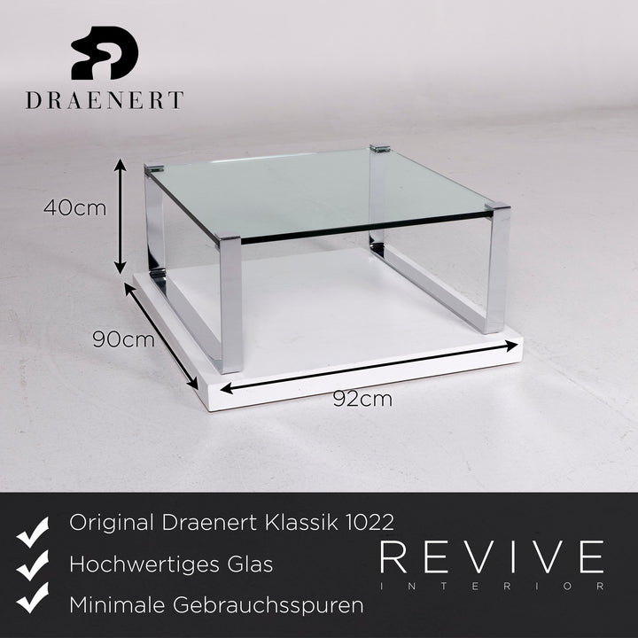 Draenert Classic 1022 Glass Coffee Table Silver Table #11145