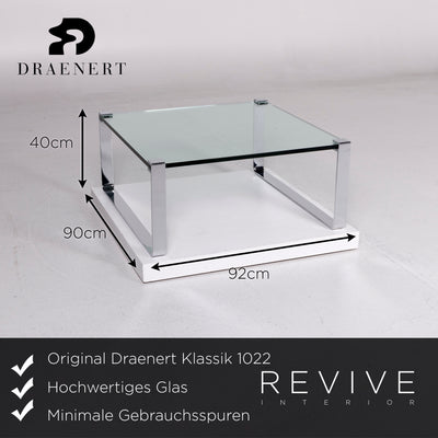 Draenert Klassik 1022 Glas Couchtisch Silber Tisch #11145