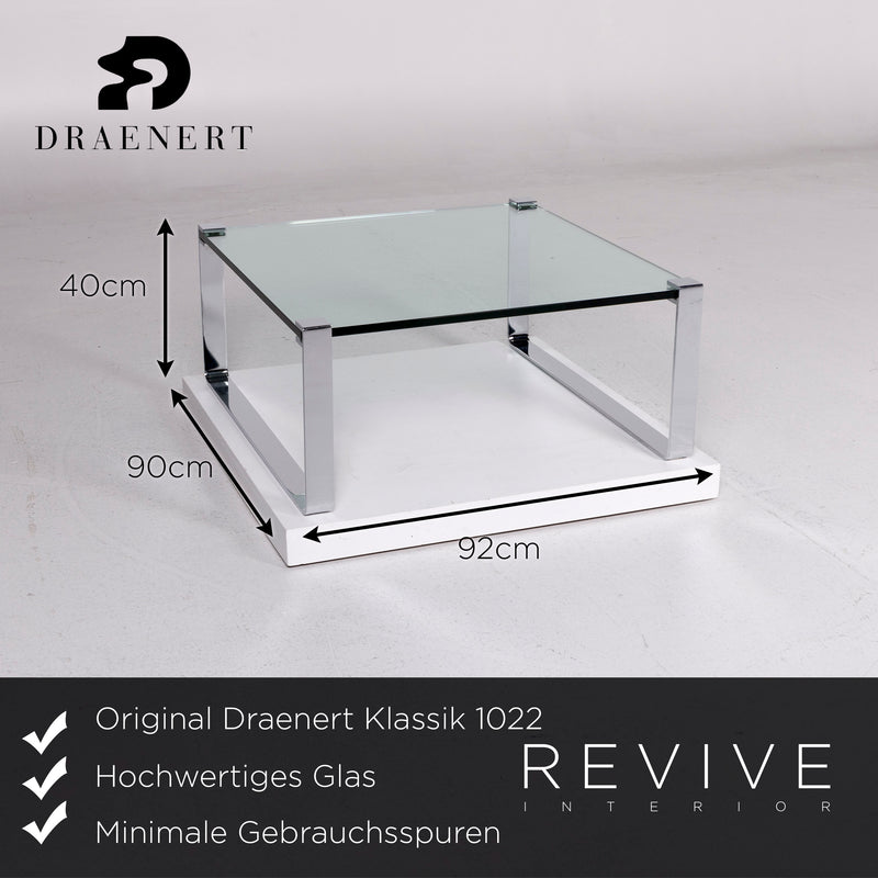 Draenert Klassik 1022 Glas Couchtisch Silber Tisch 