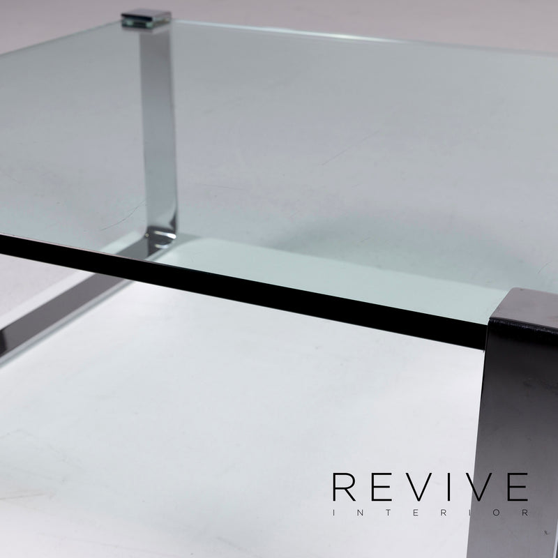 Draenert Klassik 1022 Glas Couchtisch Silber Tisch 