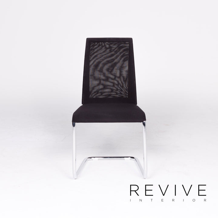 Draenert Santana Designer Fabric Armchair Black Chair #8699