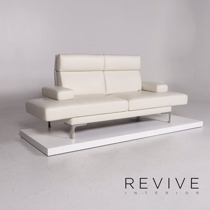 Erpo AV 400 Leder Sofa Weiß Zweisitzer Funktion Relaxfunktion Couch #12046