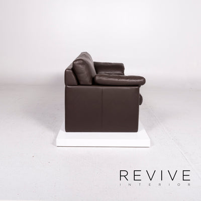 Erpo CL 300 Leder Sofa Garnitur Braun 1x Dreisitzer 1x Sessel #12076