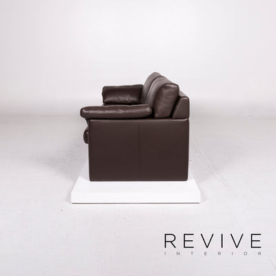 Erpo CL 300 Leder Sofa Garnitur Braun 1x Dreisitzer 1x Sessel #12076
