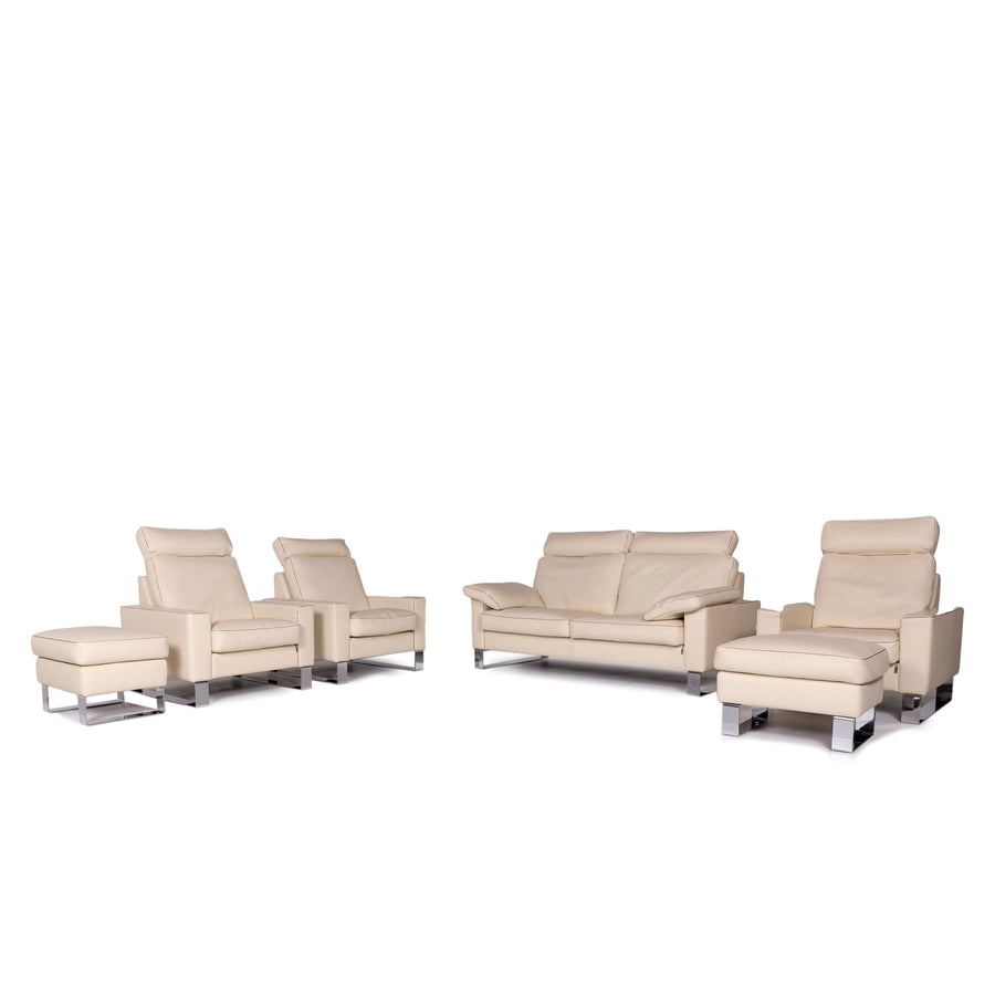 Erpo CL 400 Sofa Garnitur Creme 1x Zweisitzer 3x Sessel 2x Hocker #10600