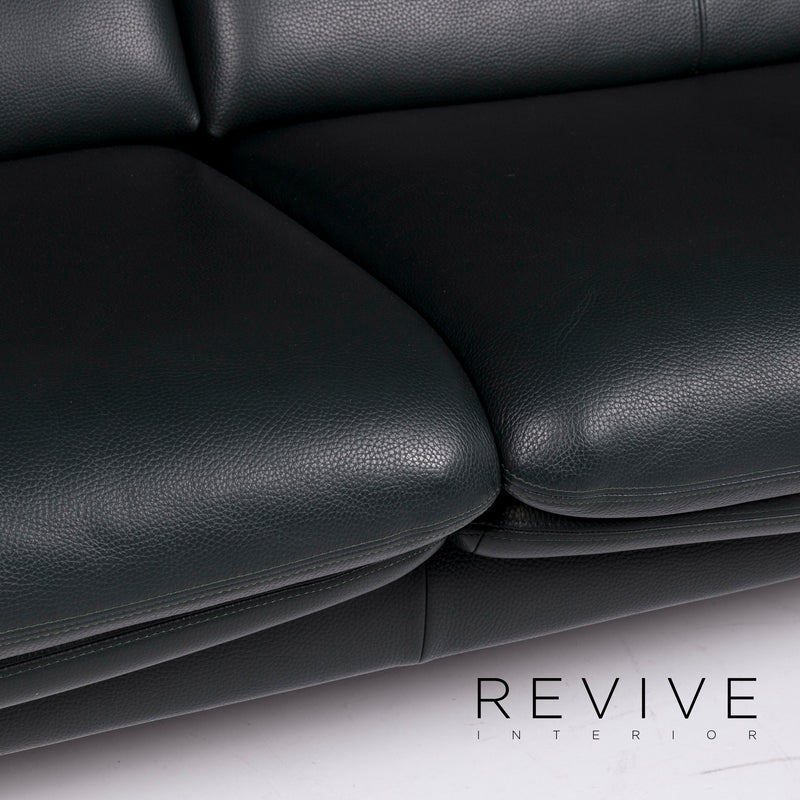 Erpo Leder Sofa Grün Dunkelgrün Zweisitzer Funktion Couch 
