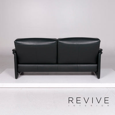 Erpo Leder Sofa Grün Dunkelgrün Zweisitzer Funktion Couch #11709