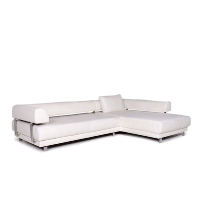 Ewald Schillig Brand Face Leder Ecksofa Weiß Sofa Couch #11672