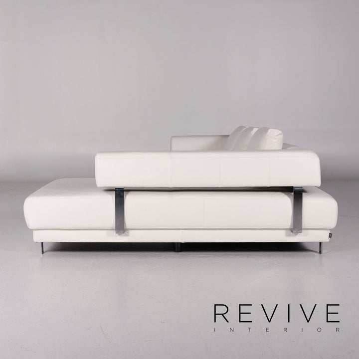 Ewald Schillig Brand Face Leder Ecksofa Weiß Sofa Funktion Elektrische Funktion Couch #10952