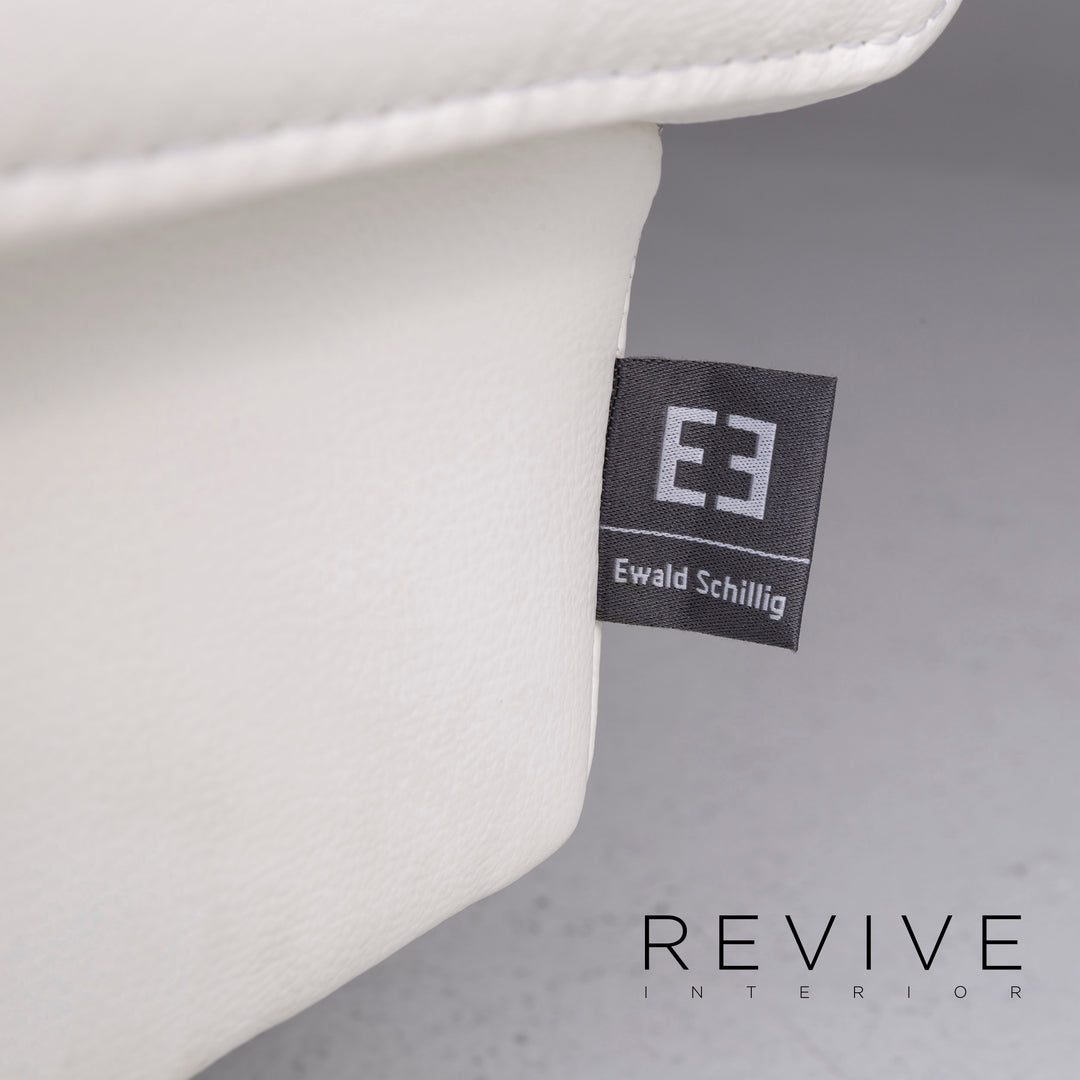 Ewald Schillig Brand Face Leder Ecksofa Weiß Sofa Funktion Elektrische Funktion Couch #10952