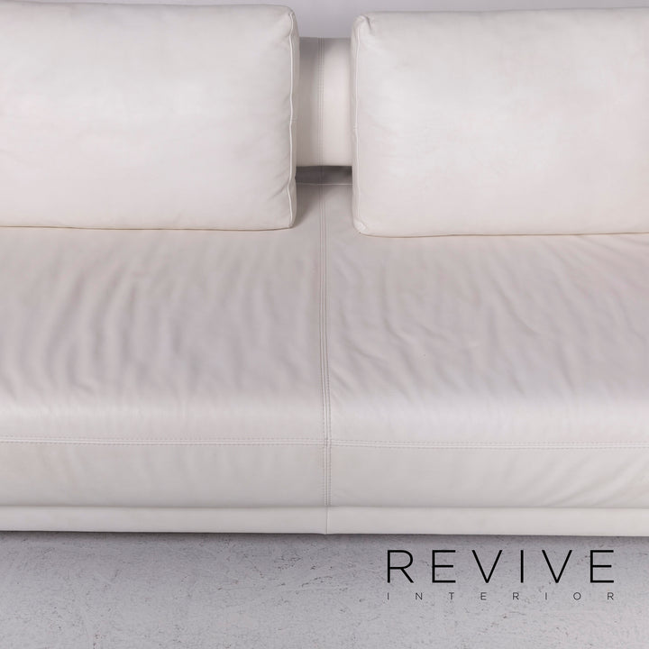 Ewald Schillig Brand Face Leder Ecksofa Weiß Sofa Funktion Elektrische Funktion Couch #10952