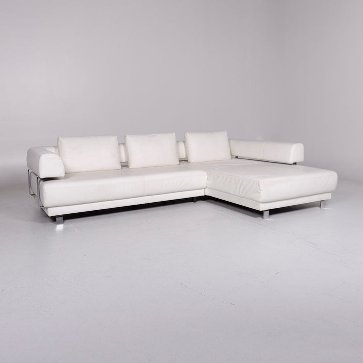 Ewald Schillig Brand Face Leder Ecksofa Weiß Sofa Funktion Elektrische Funktion Couch #10952