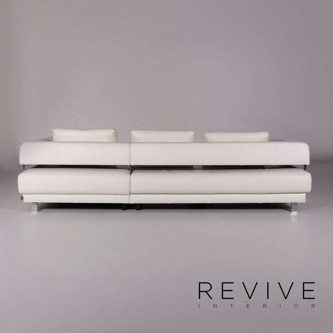 Ewald Schillig Brand Face Leder Ecksofa Weiß Sofa Funktion Elektrische Funktion Couch #10952