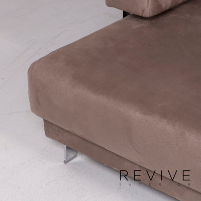 Ewald Schillig Brand Face Microfaser Stoff Ecksofa Braun Sofa Funktion Elektrische Funktion Couch #10880