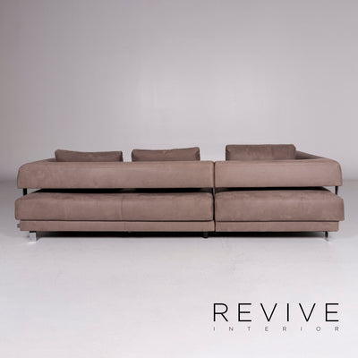 Ewald Schillig Brand Face Microfaser Stoff Ecksofa Braun Sofa Funktion Elektrische Funktion Couch #10880