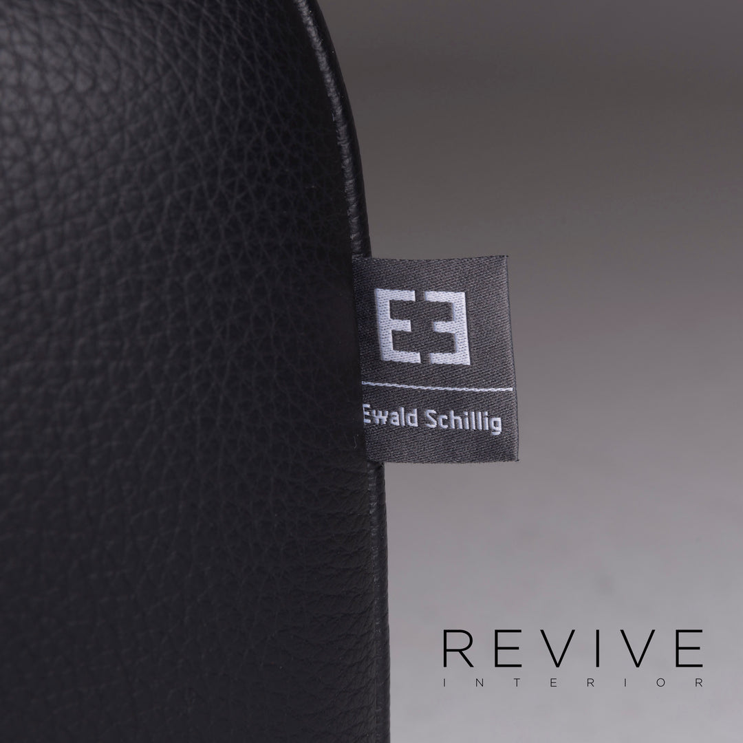 Ewald Schillig Courage Leder Sofa Schwarz Ecksofa #11191