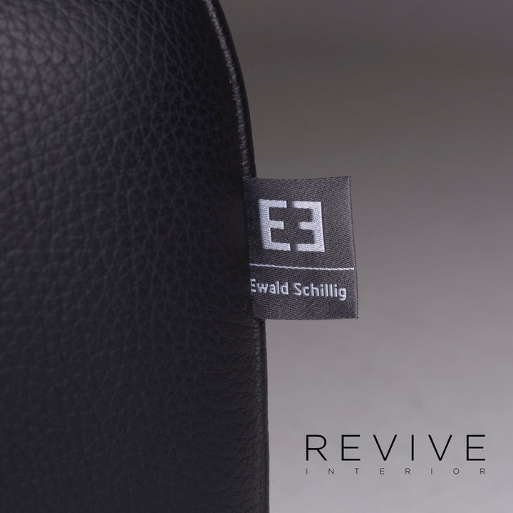 Ewald Schillig Courage Leder Sofa Schwarz Ecksofa #11191