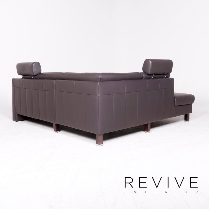 Ewald Schillig Designer Leder Ecksofa Braun Echtleder Sofa Couch #8659