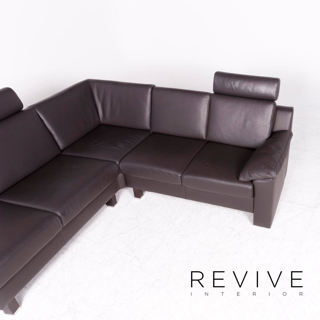 Ewald Schillig Designer Leder Ecksofa Braun Echtleder Sofa Couch #8659