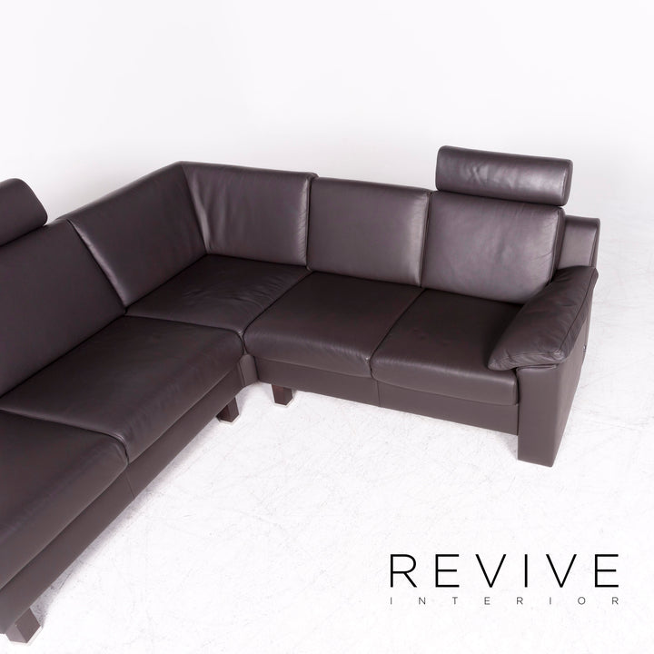 Ewald Schillig Designer Leder Ecksofa Braun Echtleder Sofa Couch #8659