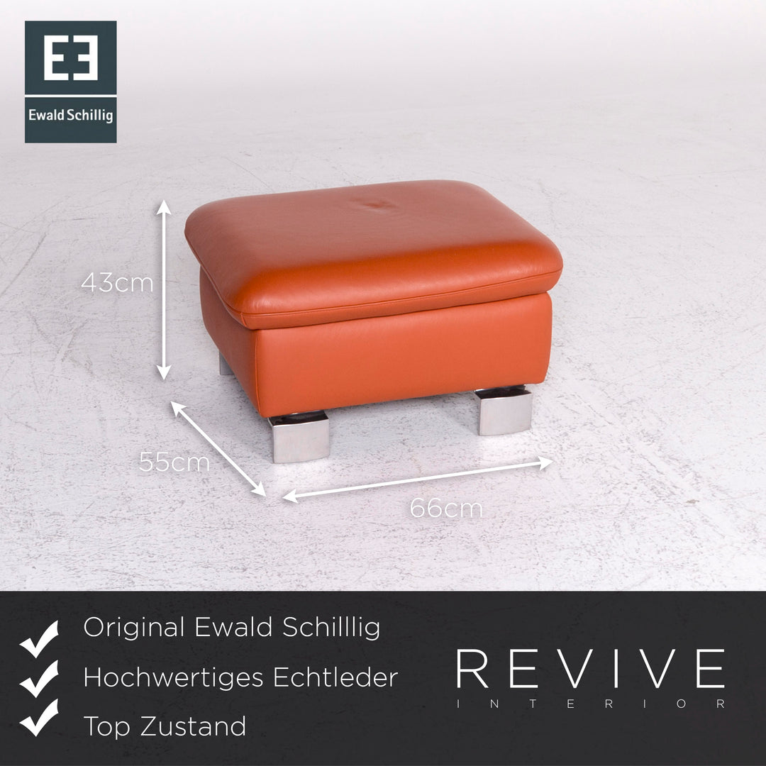 Ewald Schillig Designer Leder Sofa Garnitur Hocker Dreisitzer Zweistzer Couch #8982