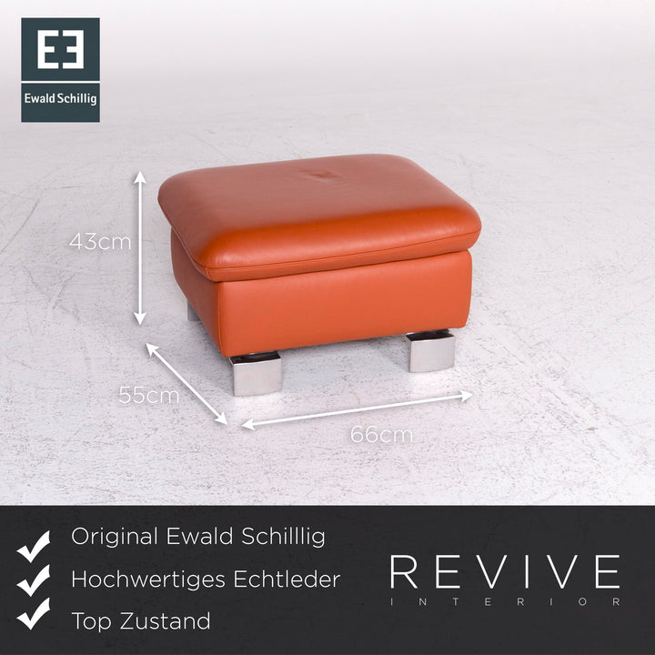 Ewald Schillig Designer Leder Sofa Garnitur Hocker Dreisitzer Zweistzer Couch #8982