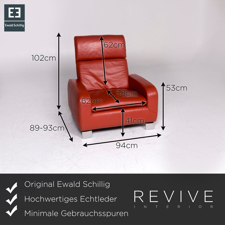 Ewald Schillig Designer Leder Sofa Garnitur Zweisitzer Sessel #9325
