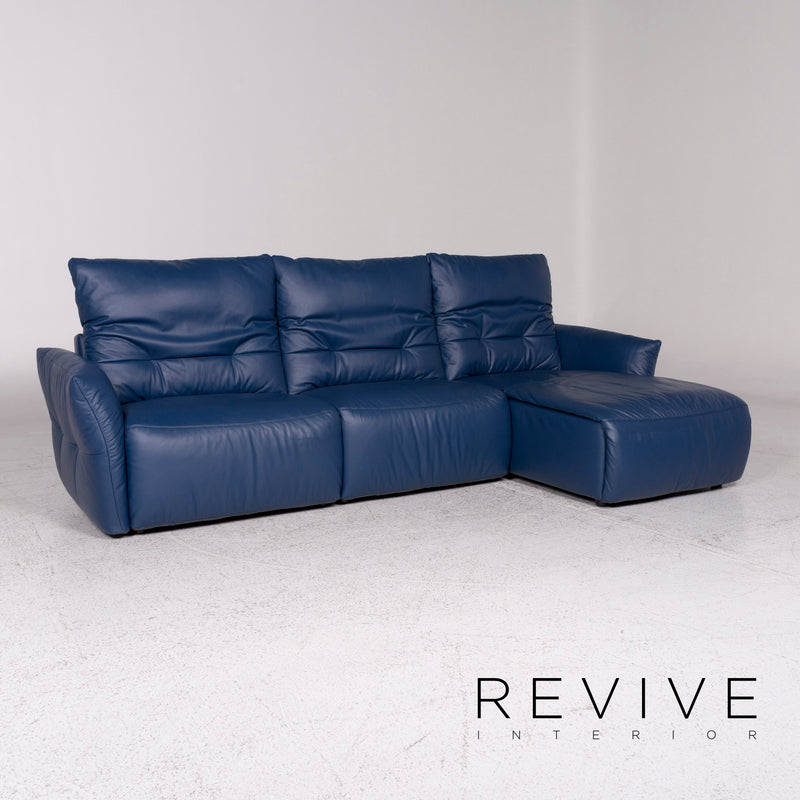 Ewald Schillig Leder Sofa Blau Ecksofa 