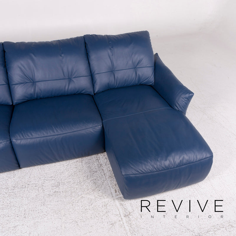 Ewald Schillig Leder Sofa Blau Ecksofa 